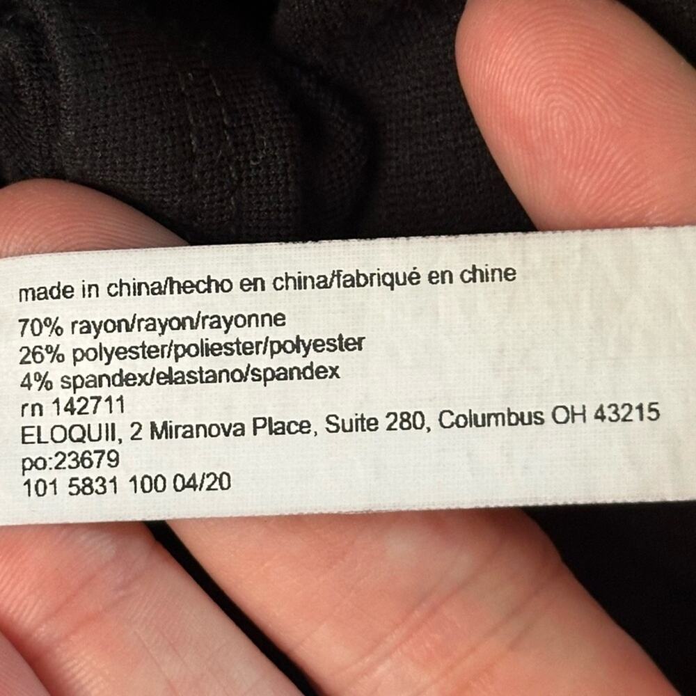 Eloquii black blouse with balloons, sleeves, bohemian  Lagenlook Plus size 26 - Picture 5 of 9